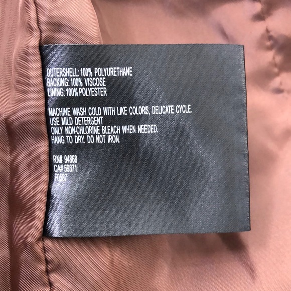 Bernardo Cognac Vegan Leather Moto Style Jacket - Picture 6 of 7